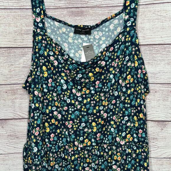 Lane Bryant Sleeveless Square Neck Floral Peplum Tank Top Size 26/28 Plus New - Picture 15 of 15